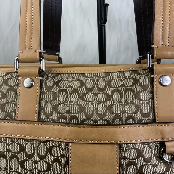 Coach Khaki Signature Multi-functional Tote bag (EUC) - Picture 3 of 17